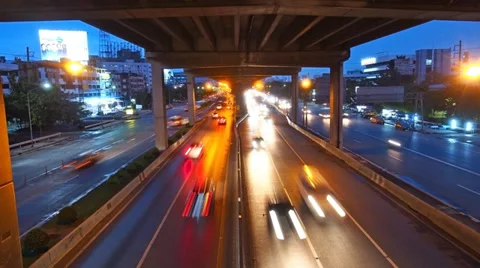 Traffic flow on main road Stock Footage 36046691