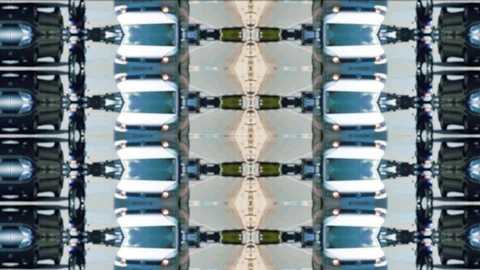 Traffic Flow Mirror Effect Seamless Loop Stock-Footage 109539070