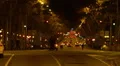Traffic flow in night city, pedestrians crossing street, beautiful cityscape HD Footage