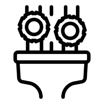 Traffic flow processing icon outline vector. Urban development system Stock Illustration