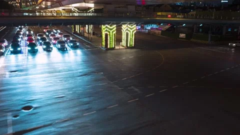 Traffic Flow Timelapse Stockbeeldmateriaal 197562493