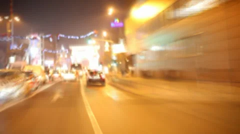 Traffic Flowing, Accelerated Motion Stock Footage