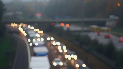 Traffic on a free way Stock Footage 71061459
