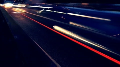 Traffic on Freeway Stock Footage
