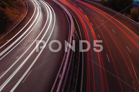 Traffic on a freeway Stock Photos