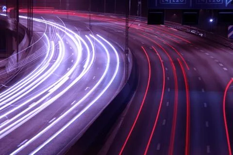 Traffic on a freeway Foto stock