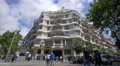 Traffic in front of Casa Mila in Barcelona 4k or 4k+ Resolution