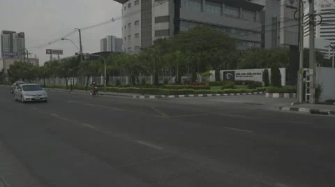 Traffic in front of MCOT Office Stock Footage 48616694