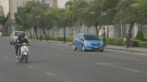 Traffic in front of MCOT Office Stock Footage 48616781