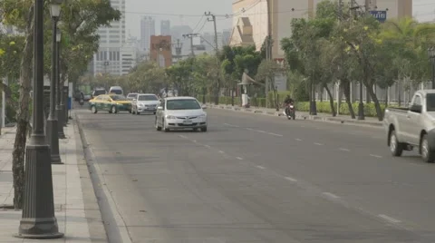 Traffic in front of MCOT Office Stock Footage 48616846