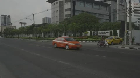 Traffic in front of MCOT Office (Slow Motion) Stock Footage 48621784