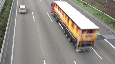 Traffic on German highway A3 Stock Footage 42793862