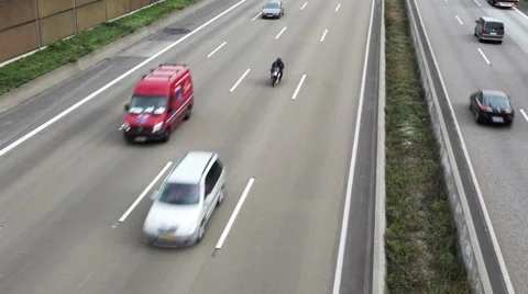 Traffic on German highway A3 Stock Footage 42794564