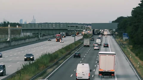 Traffic on German highway A3 Vidéo 67191157