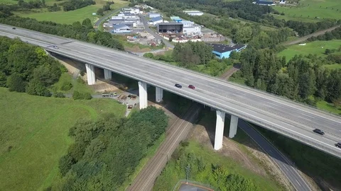 Traffic on the german highway Видео 79554058