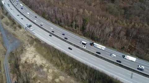 Traffic on German highway Stock Footage 88148005