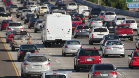Traffic going away from the camera position Stock Footage 52697425