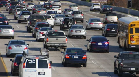 Traffic going away from the camera position timelapse Stock Footage 52698001