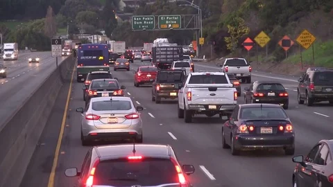 Traffic going into the city Video stock 77354419