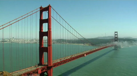 Traffic on the Golden Gate Bridge Stock Footage 418495