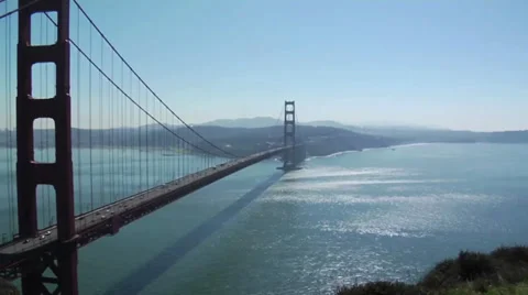 Traffic on Golden Gate Bridge Stock Footage 37694811