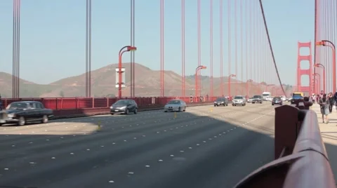 Traffic on the Golden Gate Bridge Stock Footage 56661794