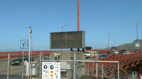 Traffic on the Golden Gate Stock Footage 385334