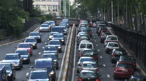 Traffic Gridlock On Freeway Stock-Footage 1183429