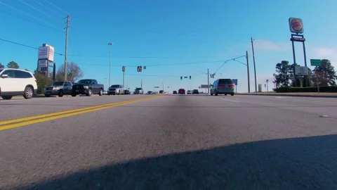 Traffic Ground POV view passing over interstate 20 on Belair road Stock Footage 148699163
