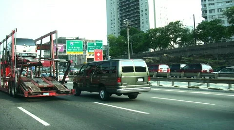 Traffic GW bridge Stock Footage 98397