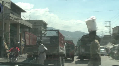 Traffic in Haiti Stock Footage 23793783