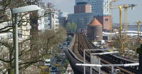 Traffic in Hamburg, Germany - 4K Stock Footage 84478110