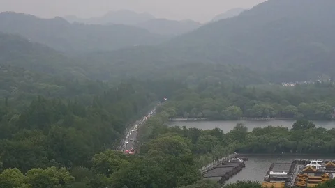 Traffic in Hangzhou Stock Footage 123981421