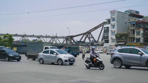 Traffic in Hanoi Stock Footage