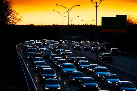 Traffic heading for home Stock Photos