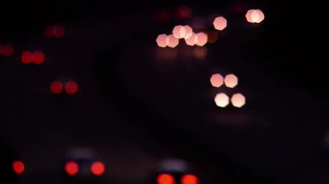 Traffic headlights Stock Footage