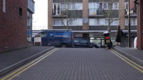 Traffic On A Highstreet Stock-Footage 150408217