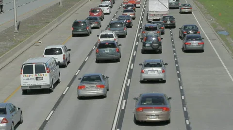 Traffic on highway 2 Stock Footage 702502