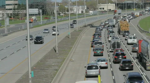 Traffic on highway 5 Stock Footage 702635
