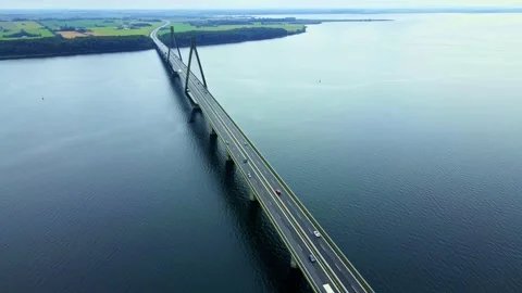 Traffic on a highway bridge Stock Footage 140847591