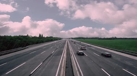 Traffic on highway day time Video stock 49714042