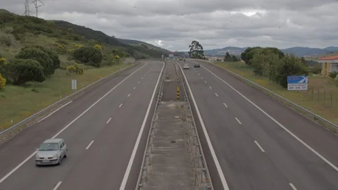 Traffic on the highway Stock Footage 92767381