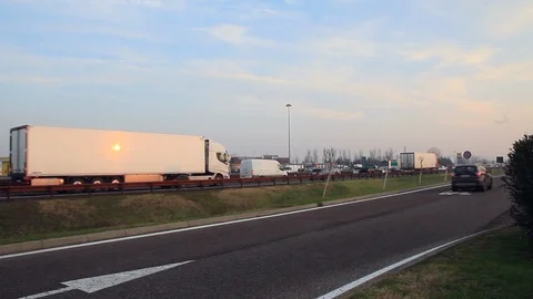 Traffic on the highway Stock Footage 122273802