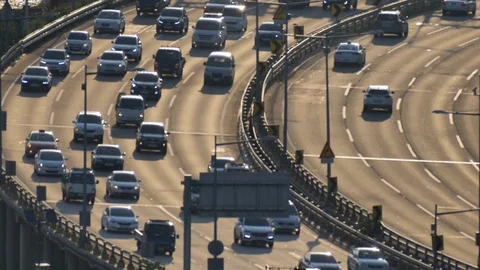 Traffic on the highway Stock Footage 123983722