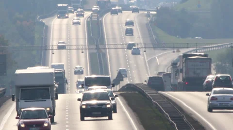 Traffic on highway freeway expressway Stock Footage 56242113