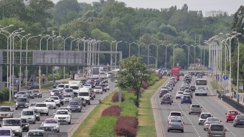 Traffic on highway freeway/ expressway Video stock 77168722