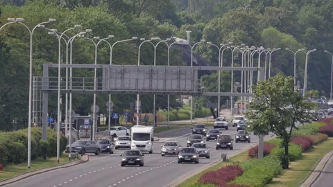 Traffic on highway freeway/ expressway Stock-Footage 77169043