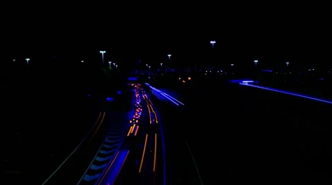 Traffic In Highway Long Exposure Time Lapse Stock Footage 68928887