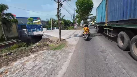 Traffic highway in Pati district, Central Java, Indonesia Stock-Footage 334837606
