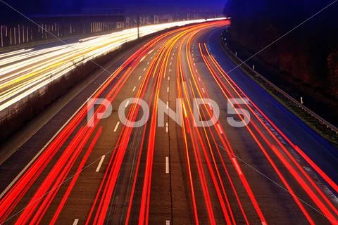 Traffic on highway Stock Photos